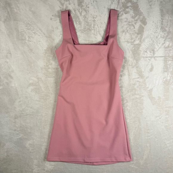 Lulus Dresses & Skirts - Lulus Mauve Pink Square Neck Mini Dress Lined Sleeveless Fit & Flare Size S